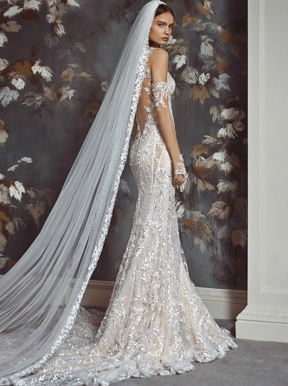 Ivory Beaded Bridal Lace - Giralda 8 Ivory Beaded Bridal Lace - Giralda - Image 8