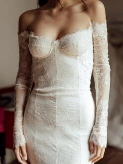 Ivory Raschel Lace - Freya -Bridal Fabric Shop AbridalgownthatusesFreyaLace