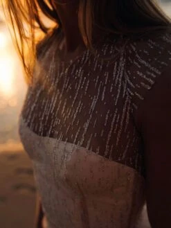 Nude Glitter Lace - Elise 10 Nude Glitter Lace - Elise -Bridal Fabric Shop AdivineuseofglitterTulleinNude