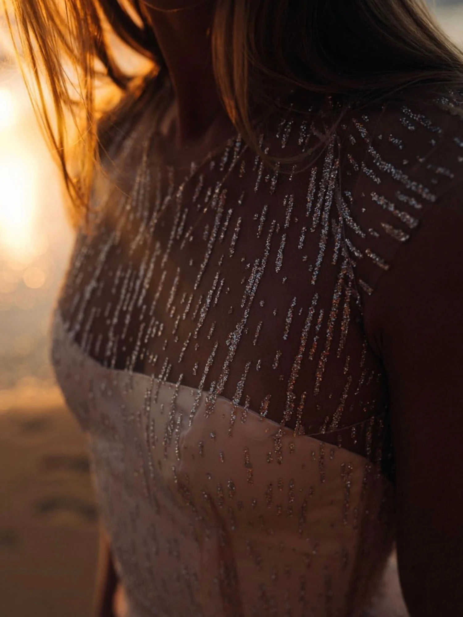 Nude Glitter Lace - Elise 3 Nude Glitter Lace - Elise - Image 3