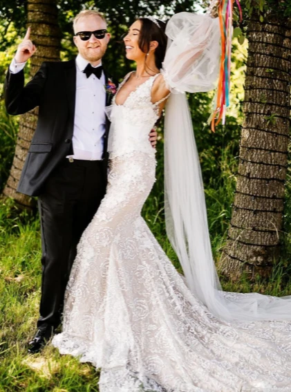 Ivory Glitter 3D Lace - Aileen 5 Ivory Glitter 3D Lace - Aileen - Image 5