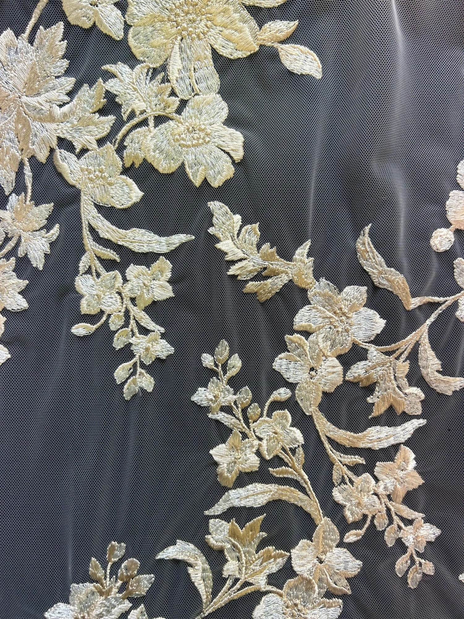 Champagne Embroidered Flower Lace - Aldira 7 Champagne Embroidered Flower Lace - Aldira - Image 7