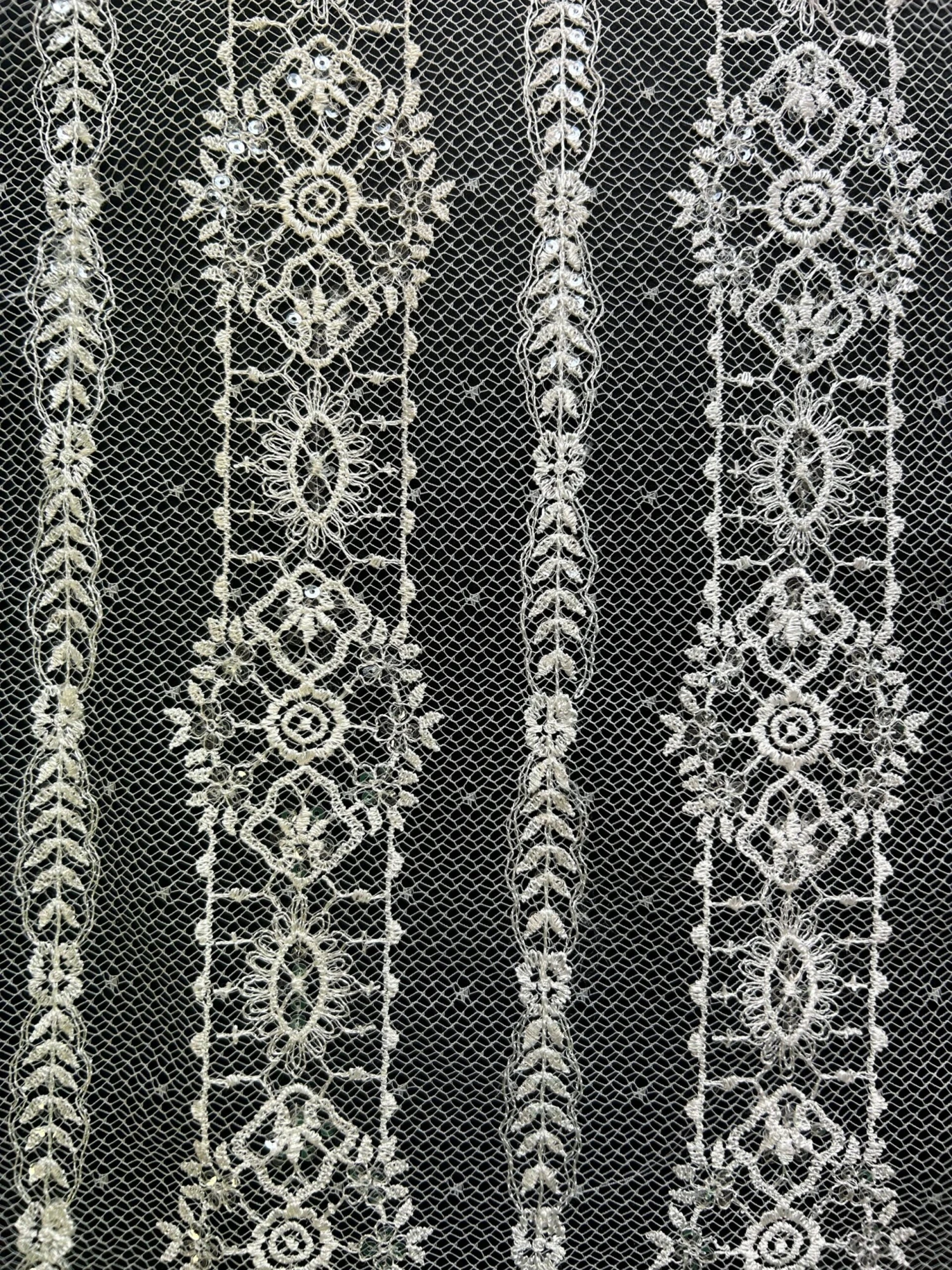 Ivory Sequinned Lace - Amber 18 Ivory Sequinned Lace - Amber - Image 18