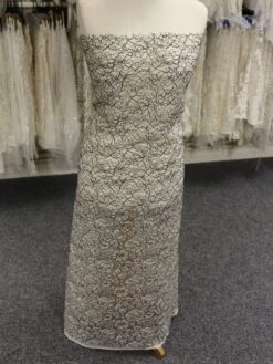 White & Black Corded Lace - Angela