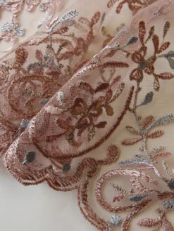 Antique Rose Lace - Legacy -Bridal Fabric Shop AntiqueRoseLace Legacy Closeup