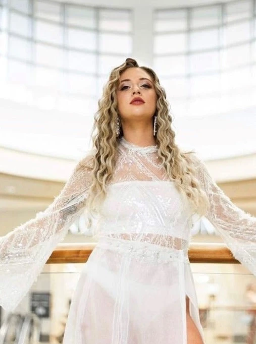 Ivory Sequinned Lace - Anya 7 Ivory Sequinned Lace - Anya - Image 7