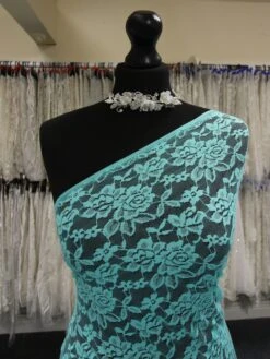 Aqua Raschel Stretch Lace - Evie -Bridal Fabric Shop AquaLace Evie dfce4acf e952 4f87 8bab 97232033b160