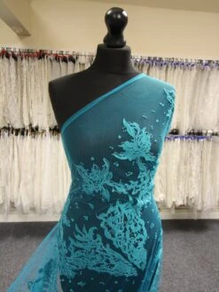 Aqua Embroidery Lace - Zelie -Bridal Fabric Shop AquaLace Zelie ea03196d 6e30 4657 82b8 841d0637f401