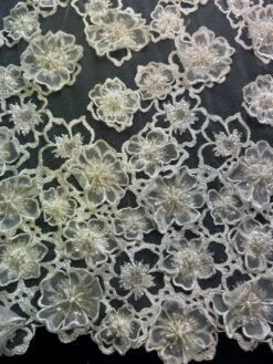 Ivory Flower Lace - Arianna 17 Ivory Flower Lace - Arianna -Bridal Fabric Shop Arianna