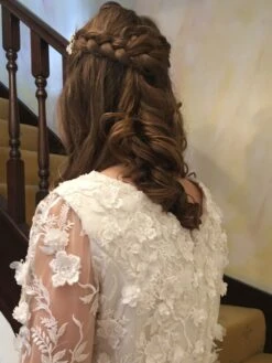 White Embroidered 3D Lace - Abiona 24 White Embroidered 3D Lace - Abiona -Bridal Fabric Shop Astunningweddingdressusing3dlaceAbiona2