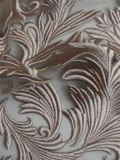 Pink Embroidered Lace - Autumn -Bridal Fabric Shop AutumnPink