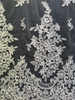 White Corded Lace - Belinda -Bridal Fabric Shop Belindawhite