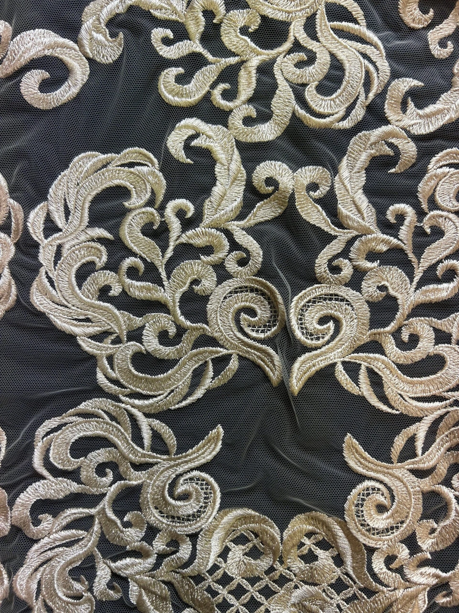 Champagne Embroidered Lace - Binta 7 Champagne Embroidered Lace - Binta - Image 7