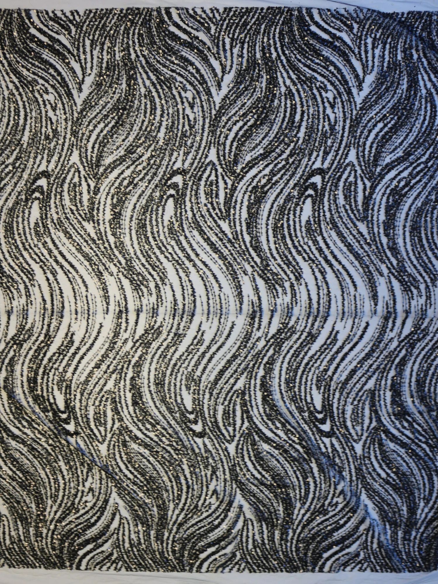 Black Beaded & Sequinned Lace - Gillian 4 Black Beaded & Sequinned Lace - Gillian - Image 4