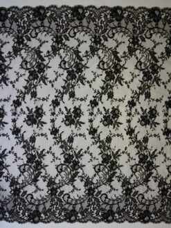 Black Chantilly Lace - Sabrina 8 Black Chantilly Lace - Sabrina -Bridal Fabric Shop BlackChantillyLace Sabrina FullWidth