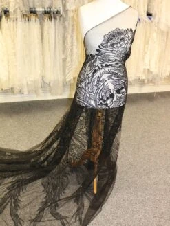 Black Embroidered Lace - Immaculata -Bridal Fabric Shop BlackEmbroideredLace Immaculata c526106e 0958 4b3a 9824 55074cbb25f7