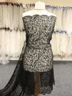 Black Chantilly Lace - Elara 8 Black Chantilly Lace - Elara -Bridal Fabric Shop BlackFrenchLace Elara