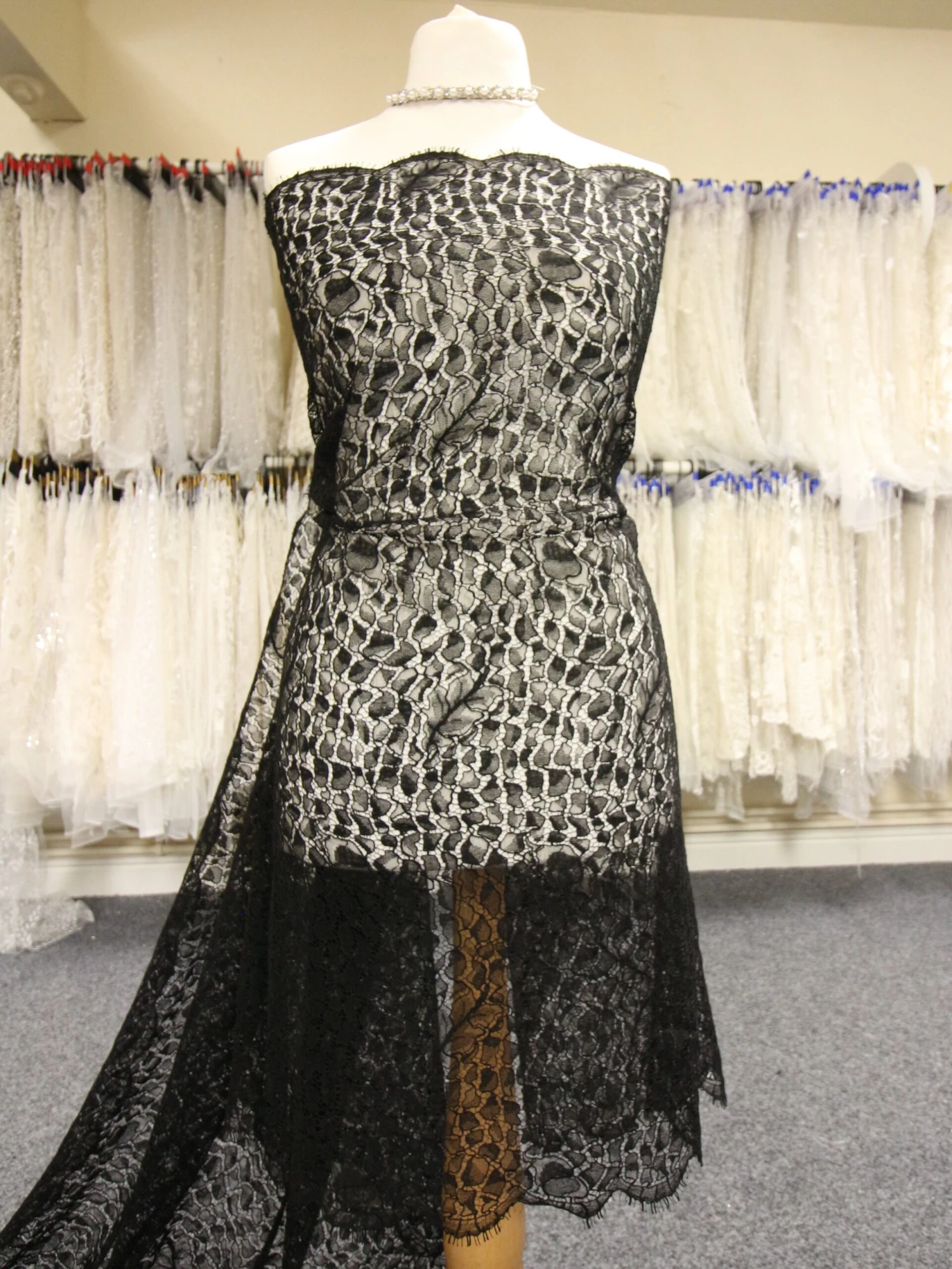 Black Chantilly Lace - Elara 1 Black Chantilly Lace - Elara