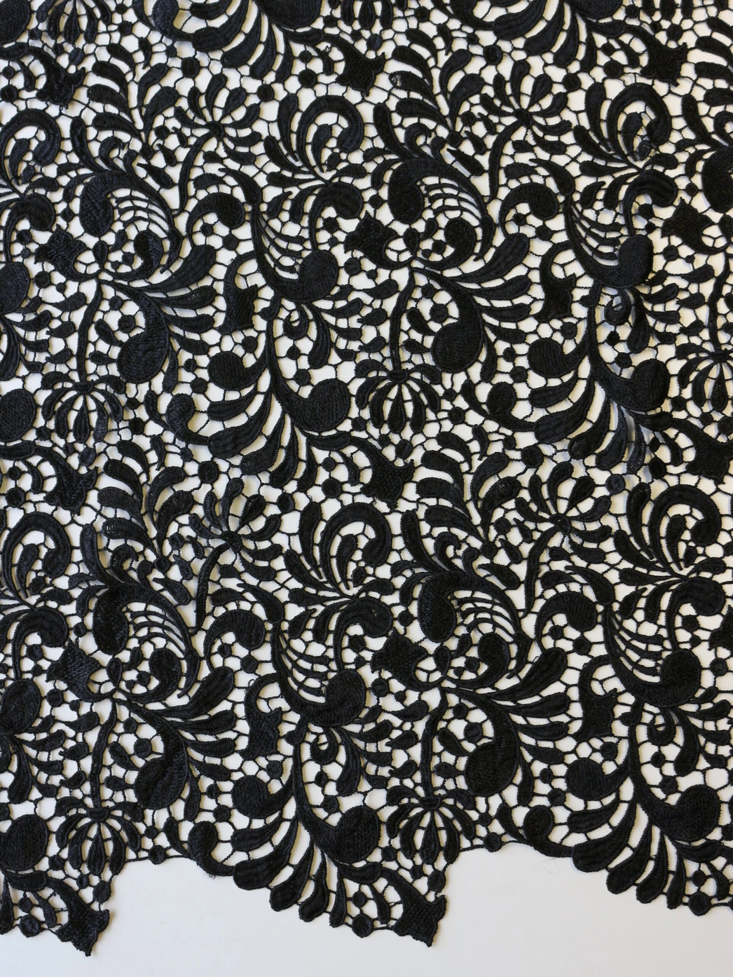 Black Guipure Lace - Theresa 2 Black Guipure Lace - Theresa - Image 2