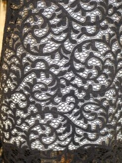 Black Corded Lace - Alexis 7 Black Corded Lace - Alexis -Bridal Fabric Shop BlackLace Alexis 1