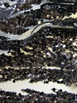 Black Sequin Glitter Lace - Divine 13 Black Sequin Glitter Lace - Divine -Bridal Fabric Shop BlackLace Divine closeup