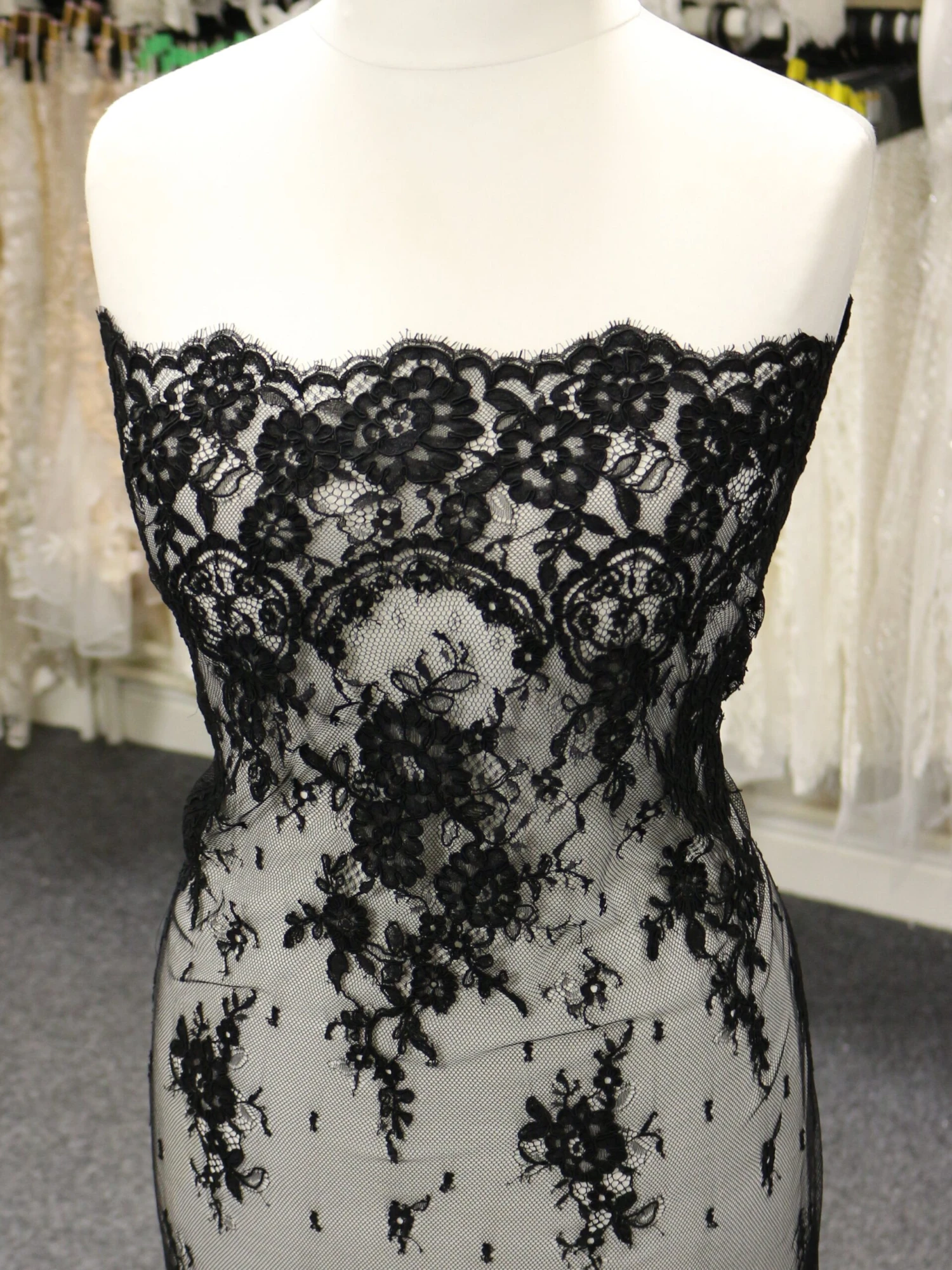 Black Corded Lace - Eloise 5 Black Corded Lace - Eloise - Image 5
