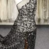 Black & Silver Embroidered Lace - Ernestine