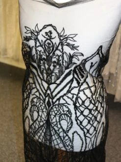 Black Embroidered Lace - Hortense -Bridal Fabric Shop BlackLace Hortense