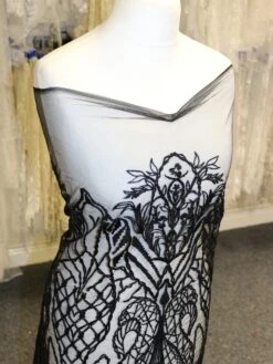 Black Embroidered Lace - Hortense -Bridal Fabric Shop BlackLace Hortense efb97a4e 191d 4493 a6f4 2d710b967da8