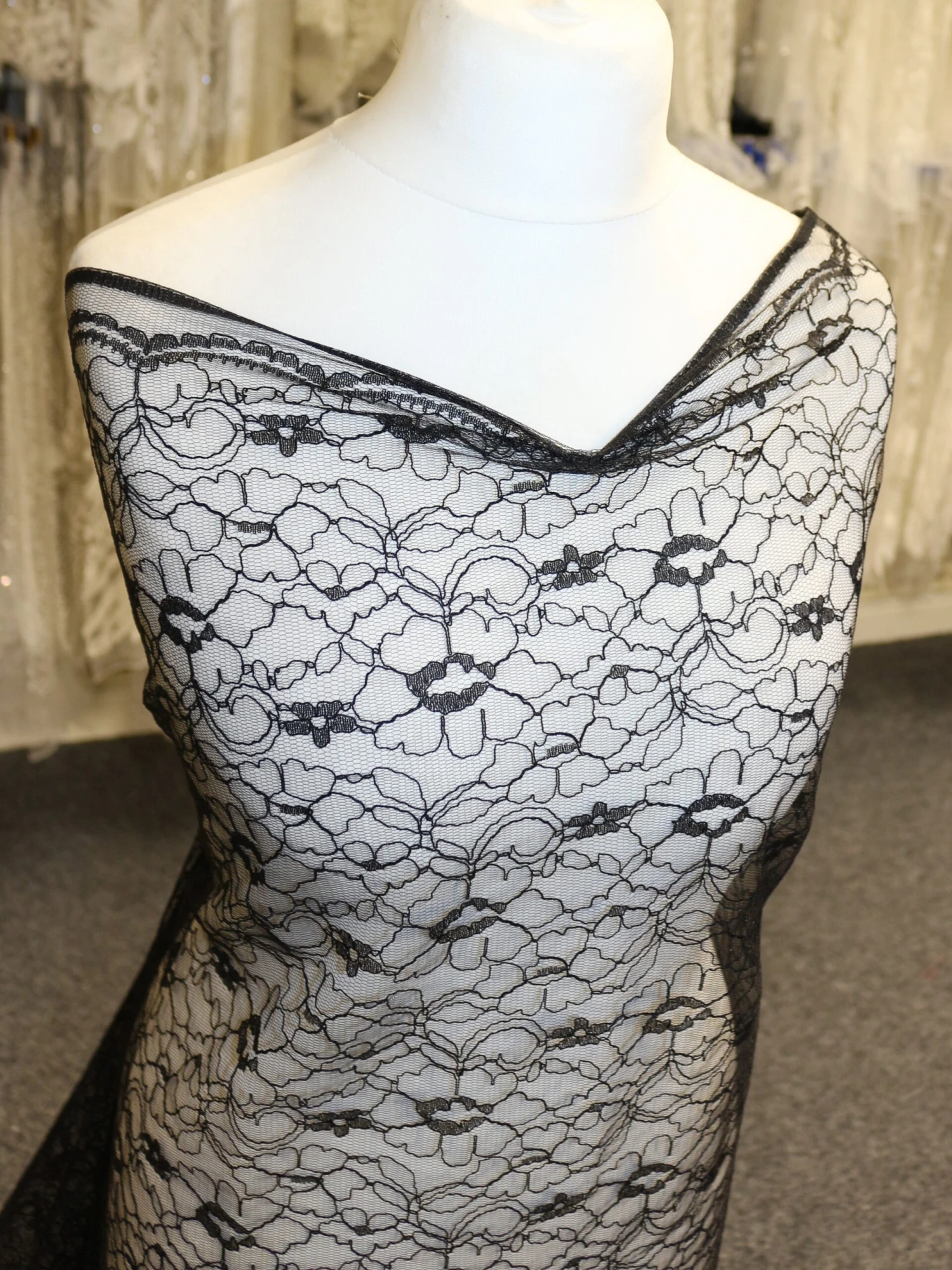 Black Corded Lace - Leanne 3 Black Corded Lace - Leanne - Image 3