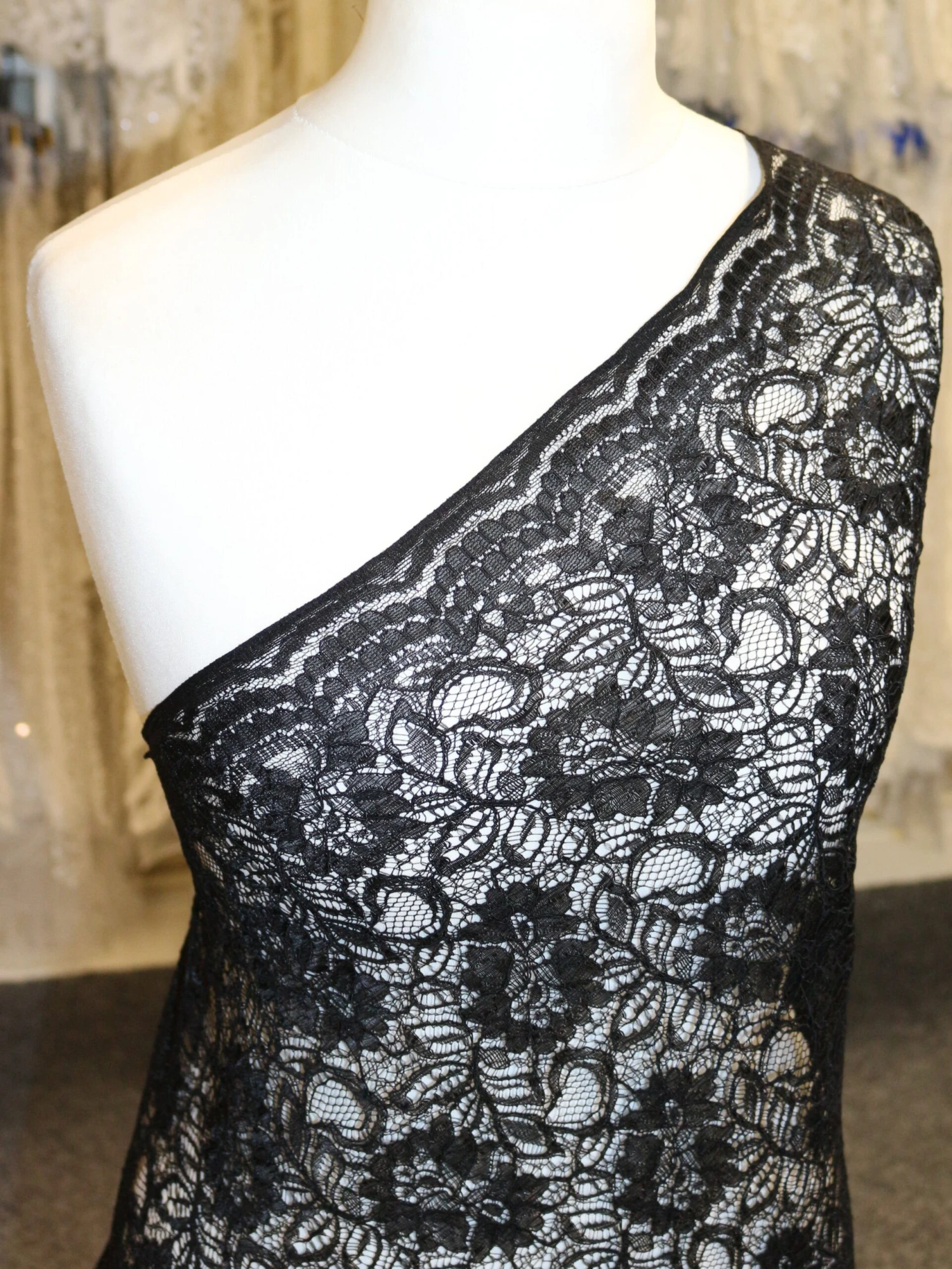 Black Corded Lace - Sinead 3 Black Corded Lace - Sinead - Image 3