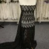 Black Beaded Guipure Lace - Vaeda