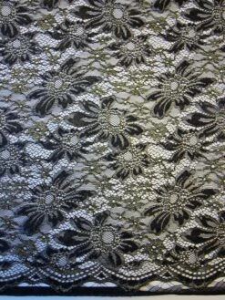 Black Raschel Lace - Moseley -Bridal Fabric Shop Black GoldLace Moseley