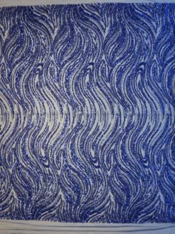 Blue Beaded & Sequinned Lace - Gillian -Bridal Fabric Shop BlueBeadedLace Deena FullWidth