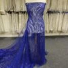 Blue Beaded & Sequinned Lace - Gillian