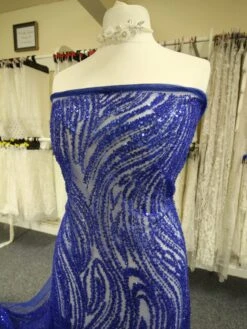 Blue Beaded & Sequinned Lace - Gillian -Bridal Fabric Shop BlueLace Gillian 0d8b5f34 99d7 46d4 9178 164dd5a3eab4