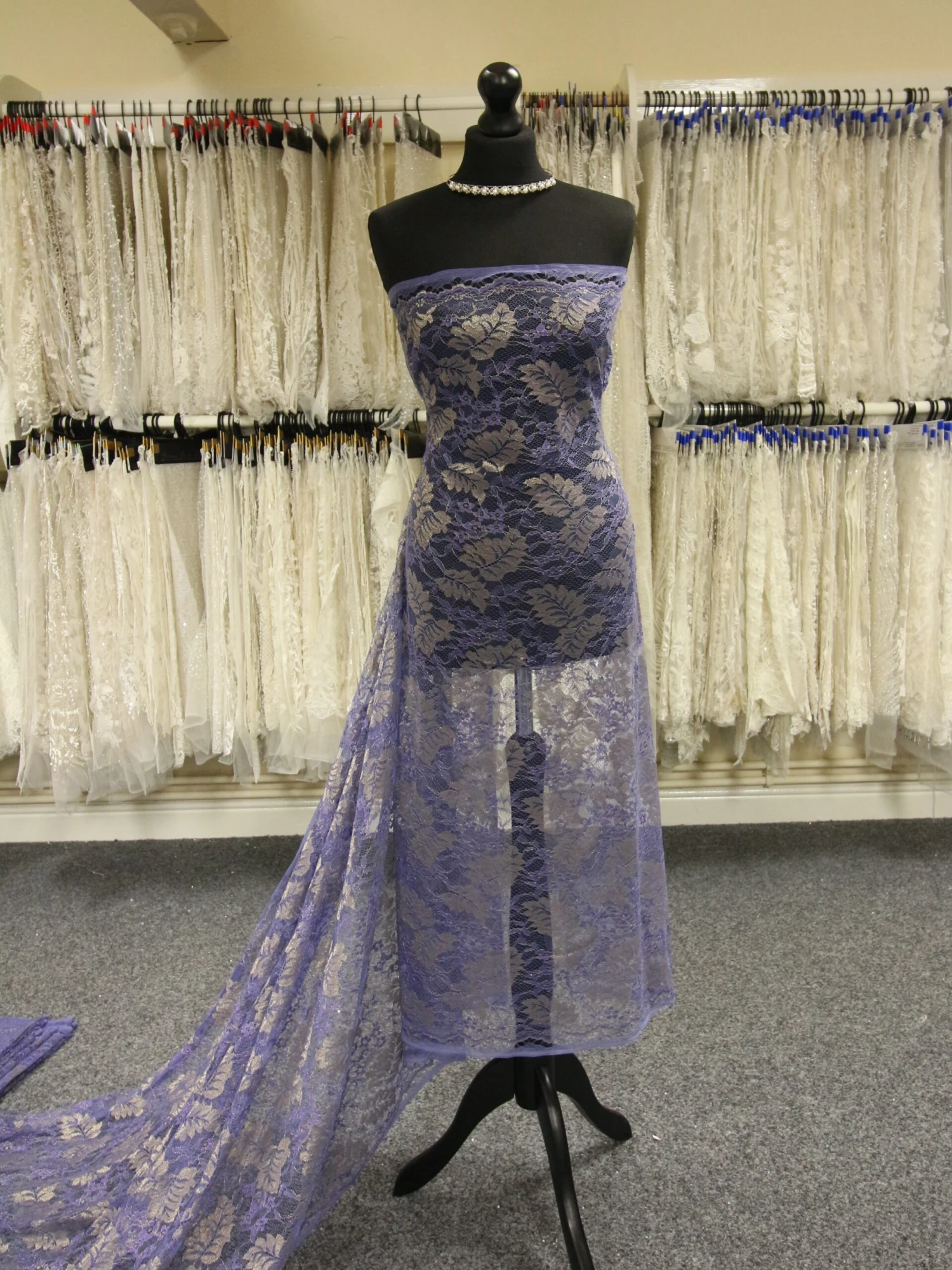 Blue Raschel Lace - Wren 1 Blue Raschel Lace - Wren