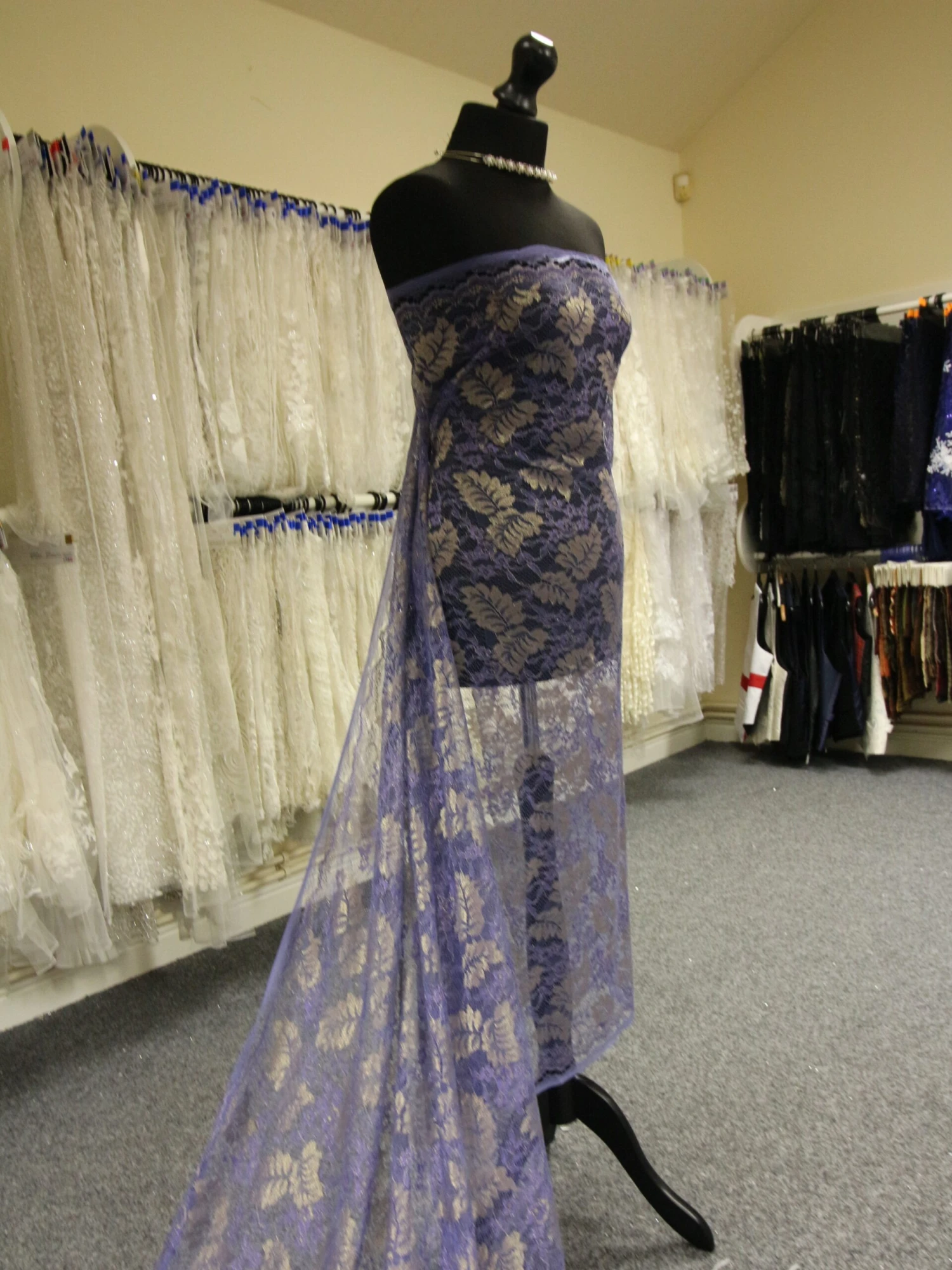 Blue Raschel Lace - Wren 2 Blue Raschel Lace - Wren - Image 2