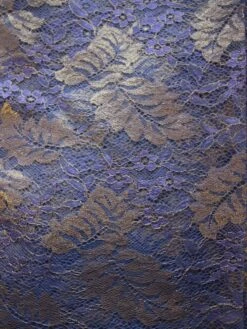 Blue Raschel Lace - Wren 11 Blue Raschel Lace - Wren -Bridal Fabric Shop BlueandGoldLace Wren