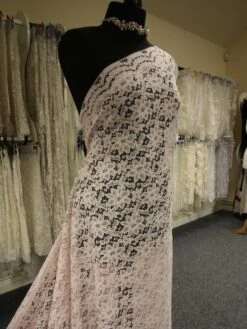 Blush Corded Lace - Shannon -Bridal Fabric Shop BlushLace Shannon 1