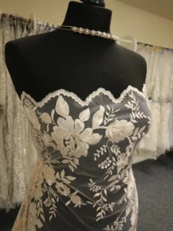 Blush Embroidered Lace - Cameron -Bridal Fabric Shop Blushbridallace Cameron2