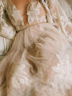 Champagne Embroidered Lace - Sandy 13 Champagne Embroidered Lace - Sandy -Bridal Fabric Shop BohoweddingdressusingchampagneembroideredlaceSandy1