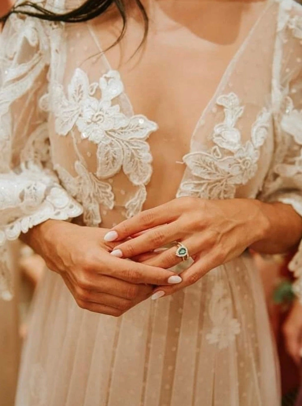 Champagne Embroidered Lace - Sandy 2 Champagne Embroidered Lace - Sandy - Image 2