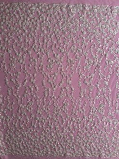 Ivory & Pink Embroidery Lace - Zillah -Bridal Fabric Shop BridalLace Zillah