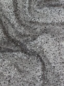 Grey Beaded Lace - Britte -Bridal Fabric Shop BritteGrey