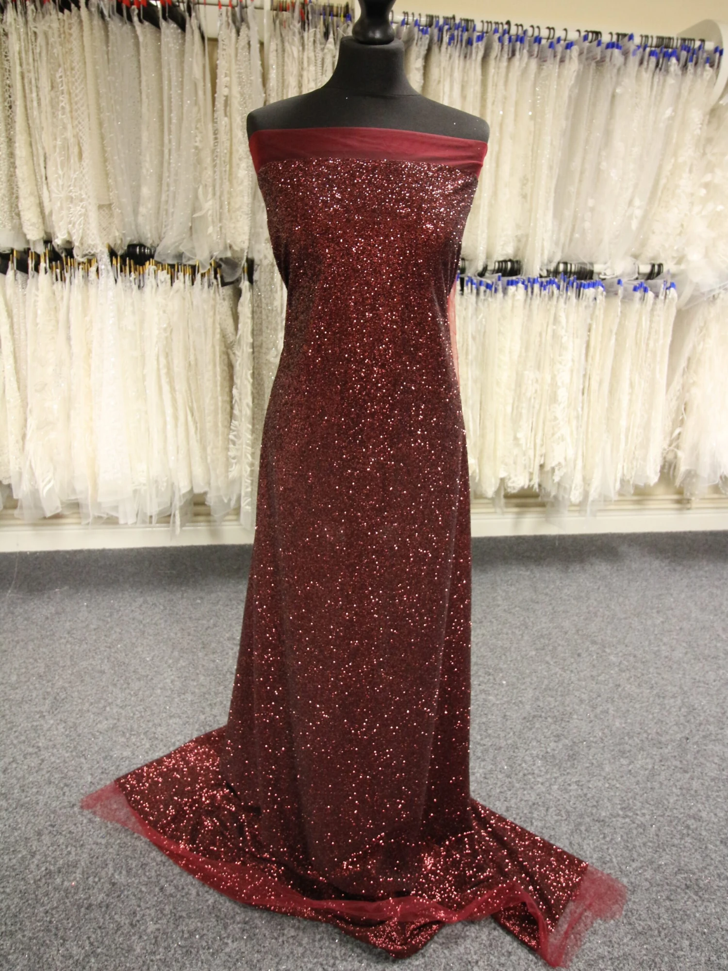 Burgundy Glitter Tulle - Epic 1 Burgundy Glitter Tulle - Epic