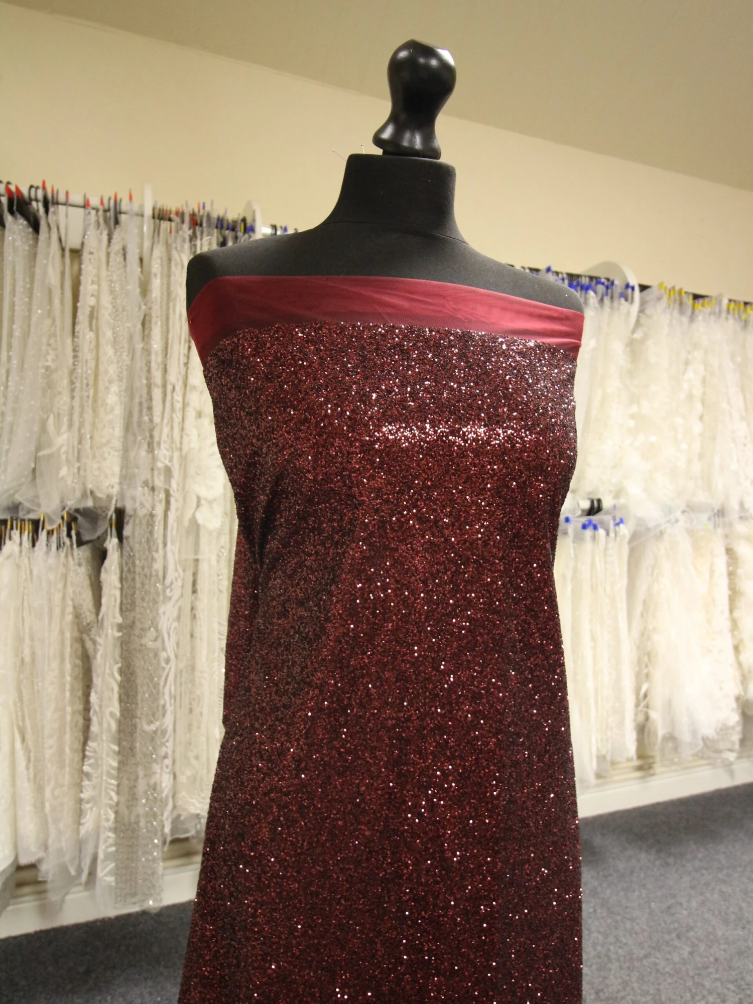 Burgundy Glitter Tulle - Epic 2 Burgundy Glitter Tulle - Epic - Image 2
