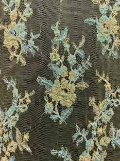 Green Beaded And Corded Lace - Cadence 11 Green Beaded And Corded Lace - Cadence -Bridal Fabric Shop Cadence 1