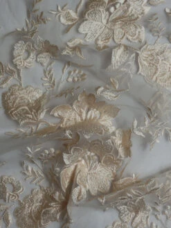 Blush Embroidered Lace - Cameron -Bridal Fabric Shop Cameron