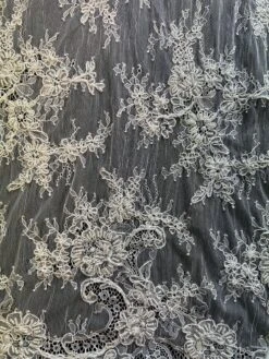 Ivory Beaded And Corded Lace - Carmel -Bridal Fabric Shop Carmel